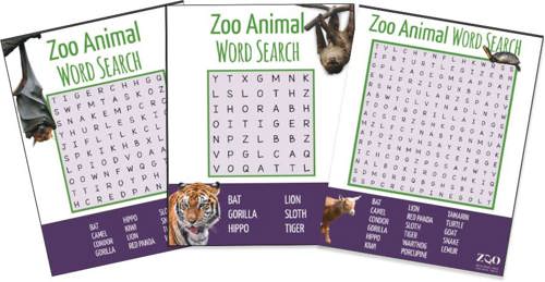 animal word searches