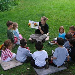 educator reading to children