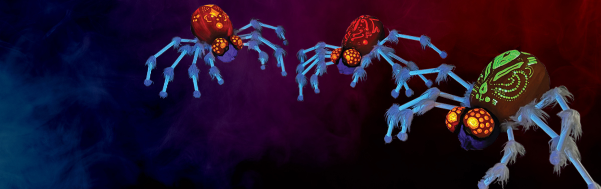 spider lanterns at Jack-O'-Lanter nights