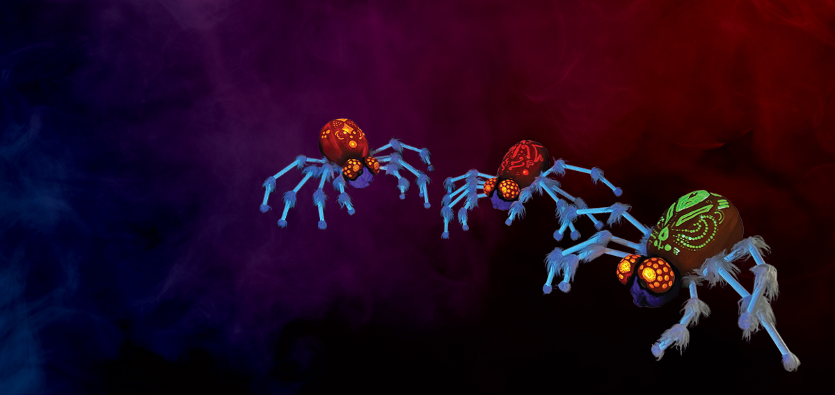 spider lanterns at Jack-O'-Lanter nights