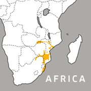 Nyala range map